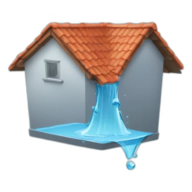 roof leaking water sticker