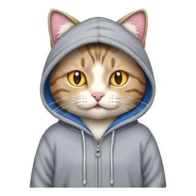 Cat wearing hoodies  sticker