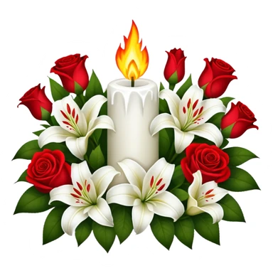 Eternal flame and flowers, symbol of remembrance May 9 sticker