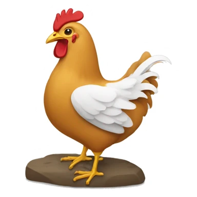mec qui pleure sur une poule sticker