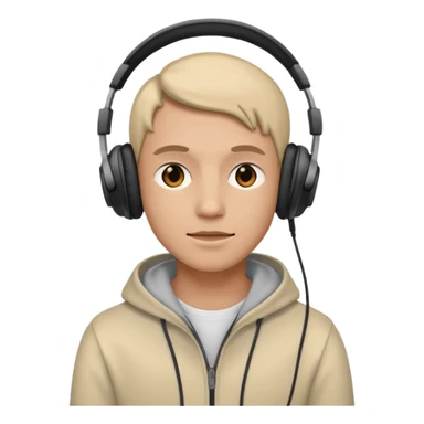 Listening to music while sticker