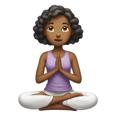 girl meditating sticker