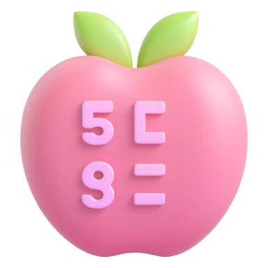 light pastel pink round pill with a score line, 3D Apple emoji style sticker