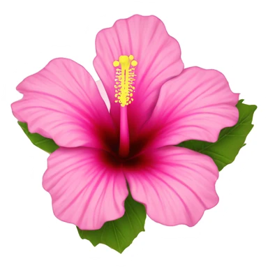 hibiscus flower pink sticker
