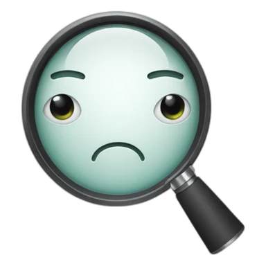 W with magnifier sticker