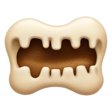 Emoji kissing bone sticker