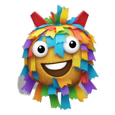 piñata with a smiling face sticker