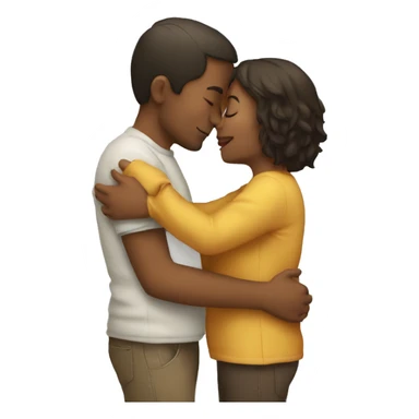 Kiss and hug sticker