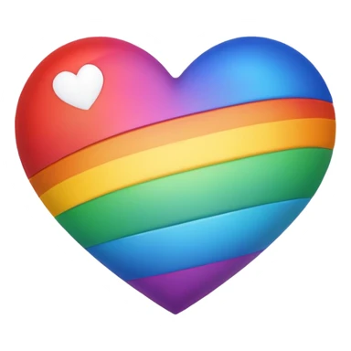 Rainbow pride heart sticker