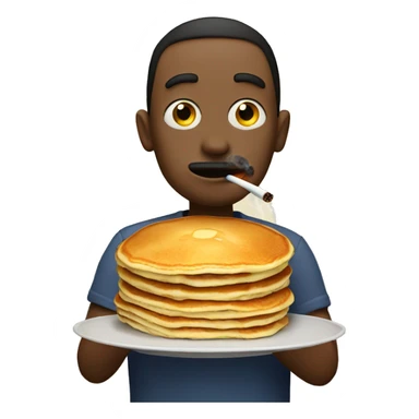 Pancake smoking a cigarette  sticker