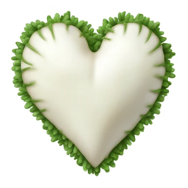 white heart adorned with garlic garland sticker