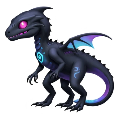 Nebulae Salandit-Duskull-Noibat-Fakémon-hybrid-creature (full body)  sticker