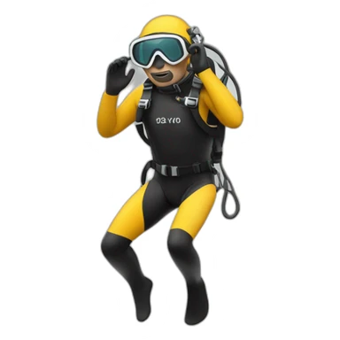Swimming Scuba diver sticker