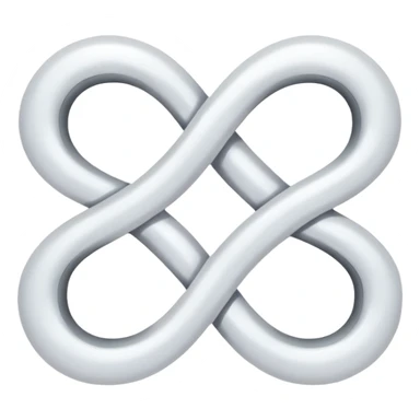 White infinity sign sticker