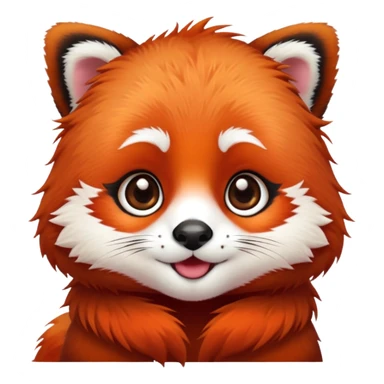 red panda but its a girl sticker