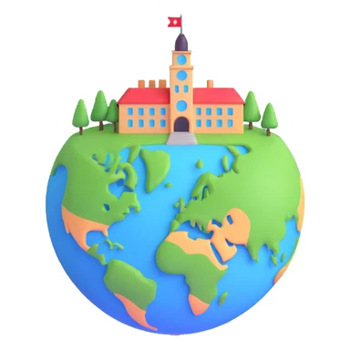 university building on planet Earth sticker