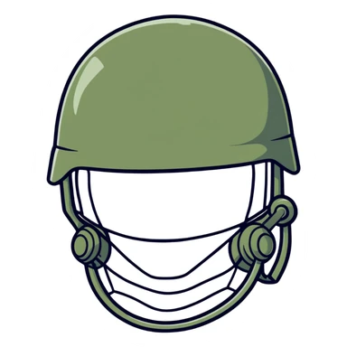 army man wearing helmet sticker