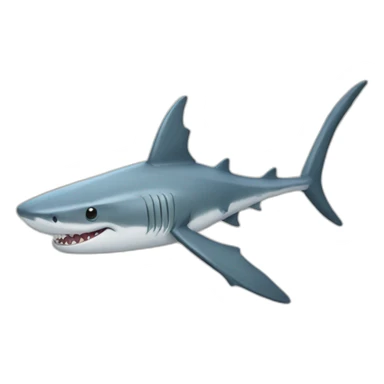 White shark dragon fly sticker