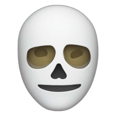 man with ski mask with skull on it  sticker