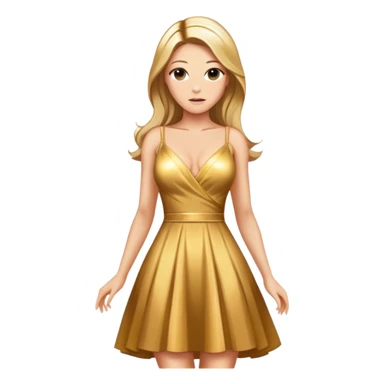 serena van der woodsens golden dress best quality  sticker