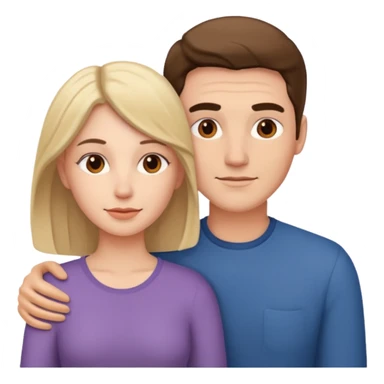 Naked man and woman laying together sticker