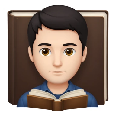 Chico morocho corte libro sticker