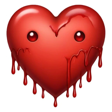 Heart with blood sticker