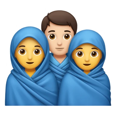 blanketed people sticker