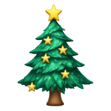 Christmas tree with star sticker