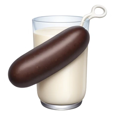 Black sausage with milk on it  sticker