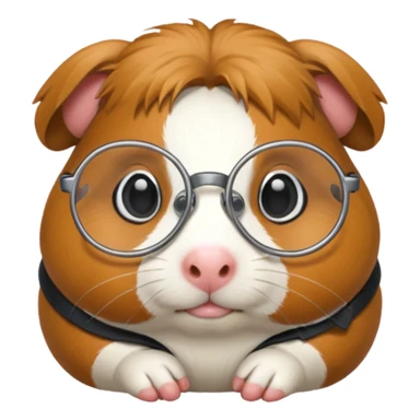 detective guinea pig with glasses sticker