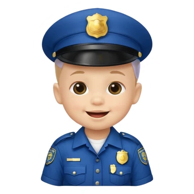 baby police with pacifier in mouth sticker