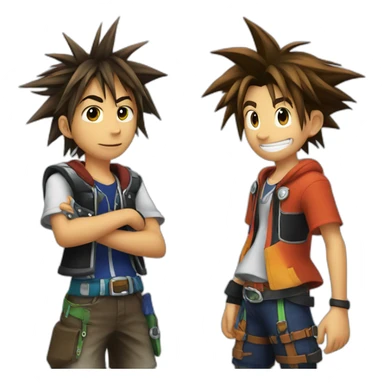 sora and goofy kh sticker