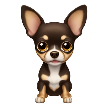 Dog chihuahua dark brown sticker