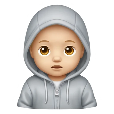 Baby in hoodie sticker