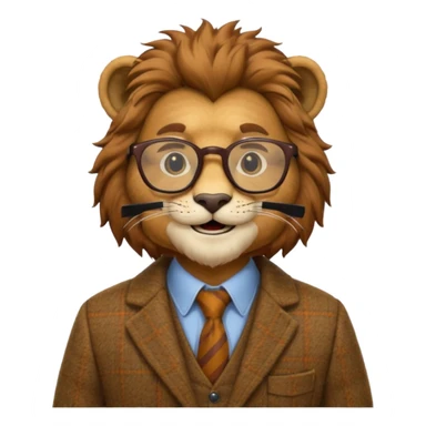 Professor lion sticker