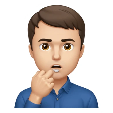 Charlie Kirk holding fist over mouth sticker