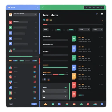 Desktop app user interface with sidebar, menu, and content area sticker