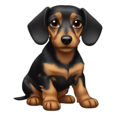yorkie dachshund mix sticker