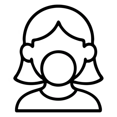 girl blowing a big bubble with bubblegum sticker