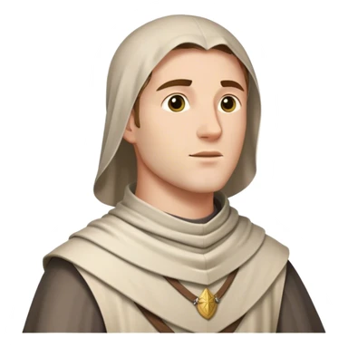 Medieval male everyday coif with neck coverage sticker