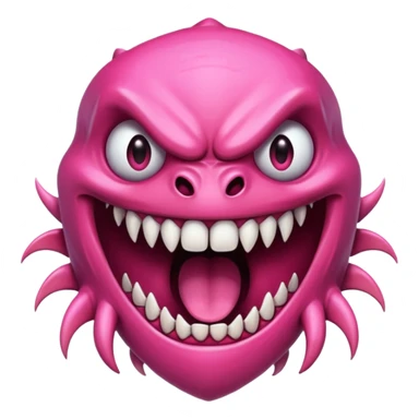 a monster maw with sharp teeth sticker