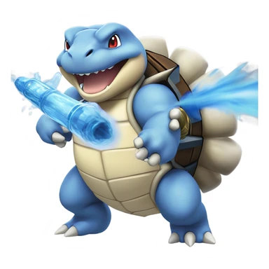 Blastoise fighting Charizard sticker