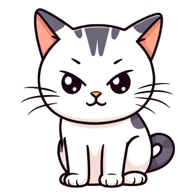 Cat looking cute sad sticker