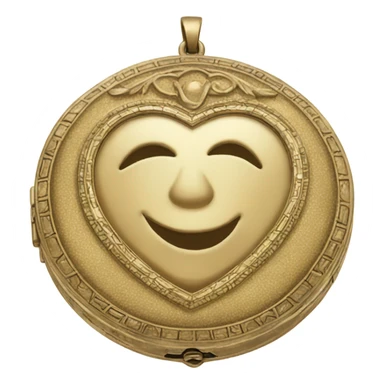 antique gold locket sticker