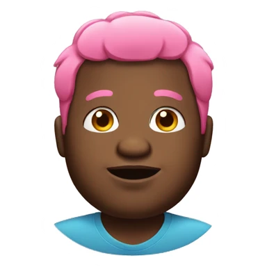 Fat black guy with pink hair sticker
