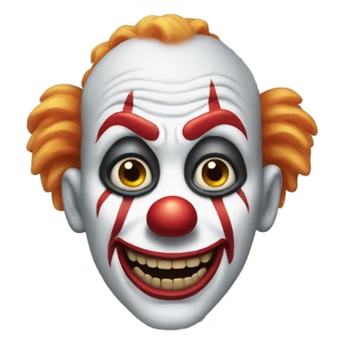 scary clown sticker