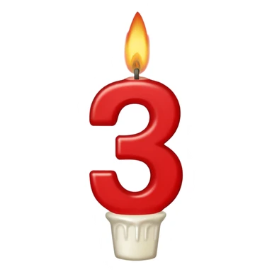 Number 5 birthday candle  sticker