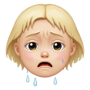 a crying child  sticker
