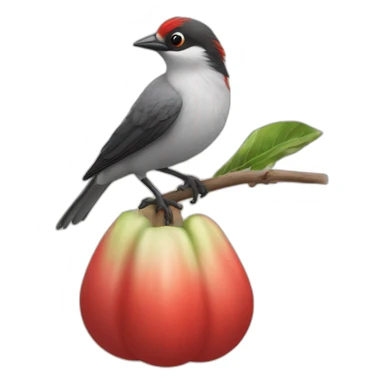 Pichón de paloma con el pico rojo sticker